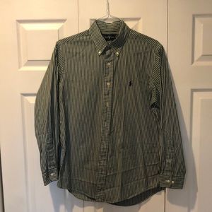 Polo Ralph Lauren Button Down Green/Blue Stripe